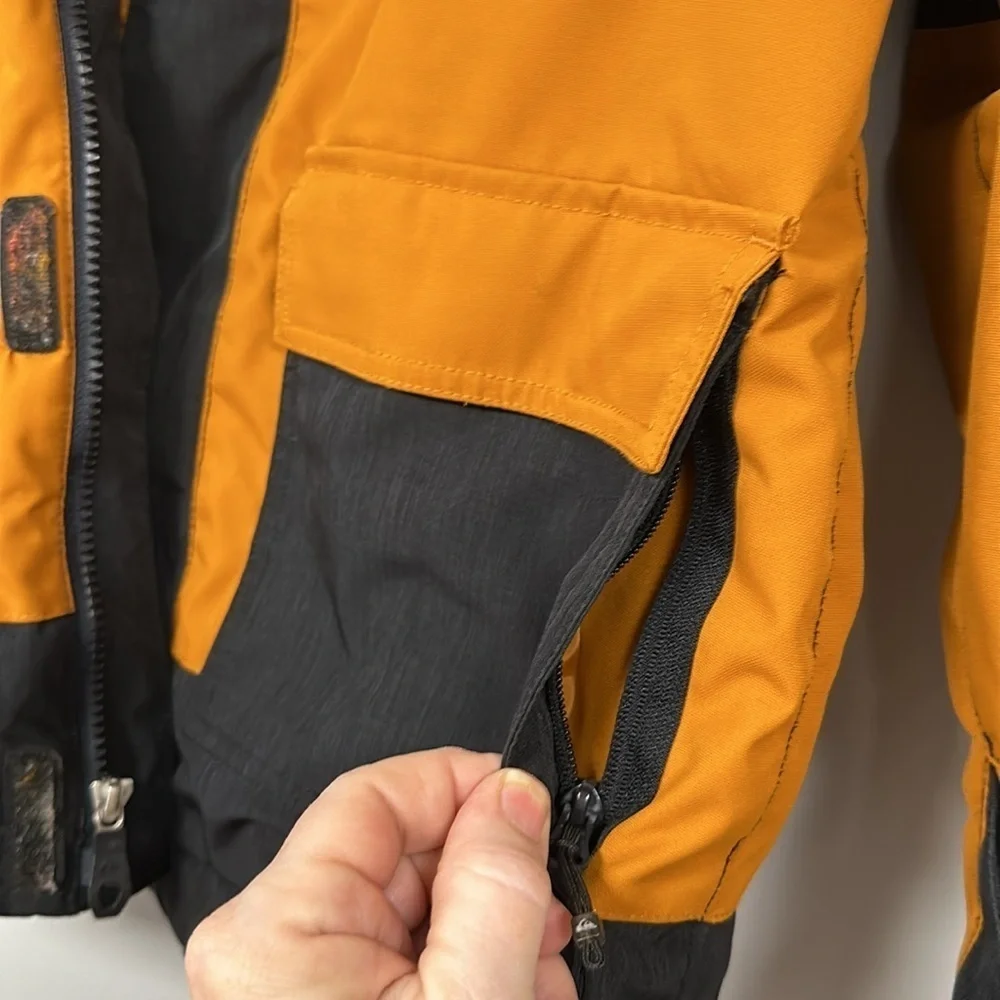 Quicksilver Jacket Youth Large 14 black/ orange Dry Flight Snowboard Ski Winter